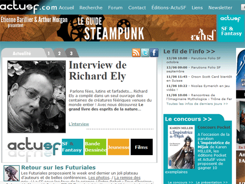 interview sur Actusf de Richard Ely