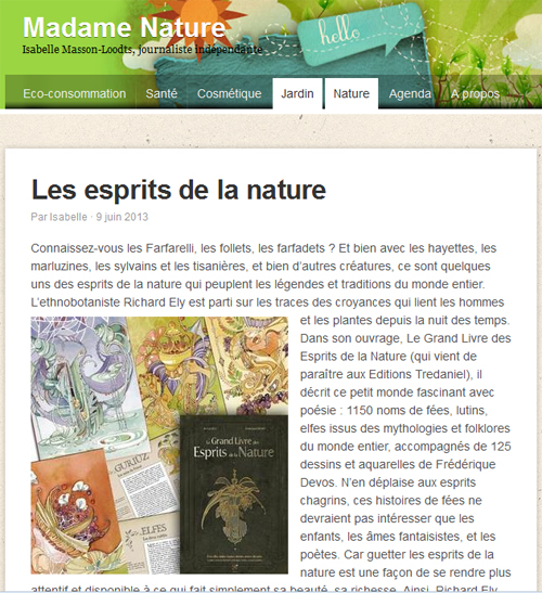le blog de Madame Nature